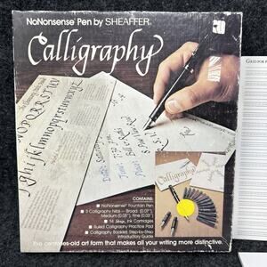VTG Sheaffer Calligraphy Pen Set 2 NoNonsense Pen 3 Tips Multiple Ink Tubes